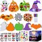 330PCS Halloween Foam Stickers Set, Pumpkin Ghost Spider Bat Crafts Kit